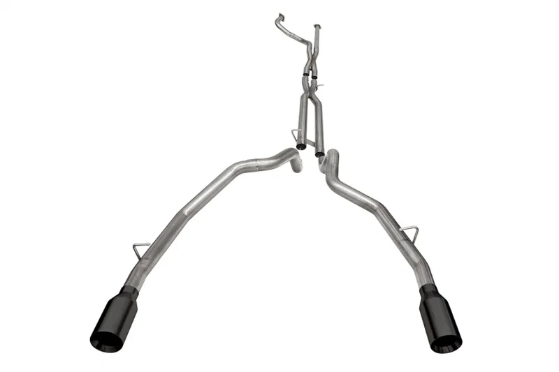 CORSA Performance 21190BPC, 2021-2024 Dodge Ram TRX Crew Cab Baja Catback Exhaust Dual Rear Black Tip