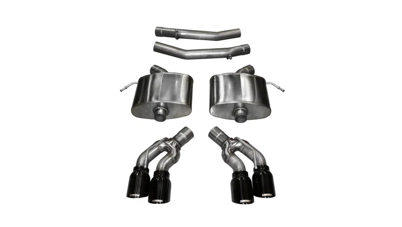 CORSA Performance 14357BLK, 2016-2019 Cadillac CTS V 6.2L V8 2.75in Black Sport Axle-Back Exhaust