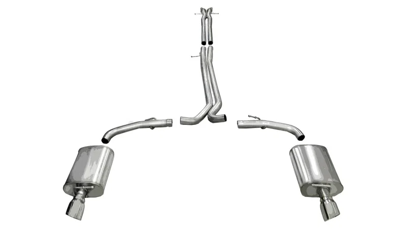 CORSA Performance 14315, 2010-2019 Ford Taurus SHO 3.5L V6 Turbo Polished Sport Cat-Back Exhaust