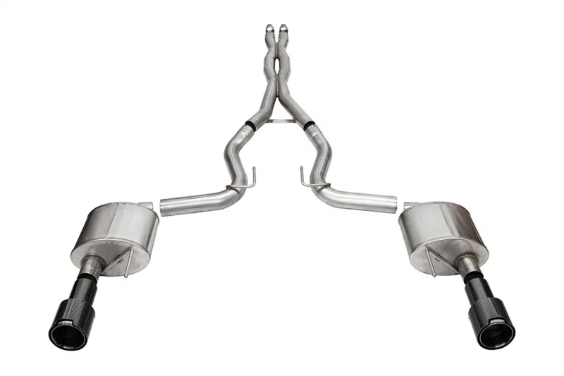 CORSA Performance 21251CFBLK, 2024+ Ford Mustang GT 5.0L V8 Xtreme 4.5 Cat-Back Duel Rear w/ 4.5 In Carbon Fiber Tips