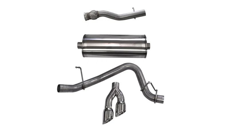 CORSA Performance 14749, 2015-2020 GMC Yukon Denali XL 6.2L V8 3in Cat-Back Single Side Exit Twin 4in Polished Tips