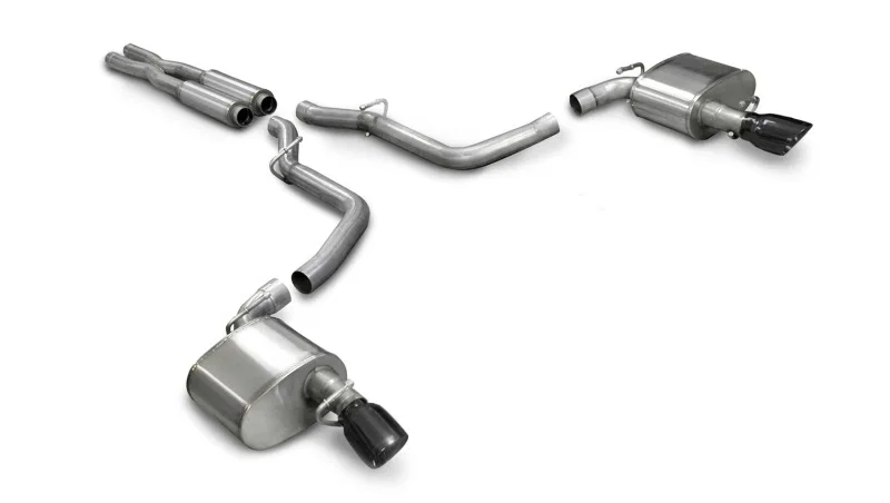 CORSA Performance 14440BLK, 2005-2010 Dodge Charger SRT-8 6.1L V8 Black Xtreme Cat-Back Exhaust