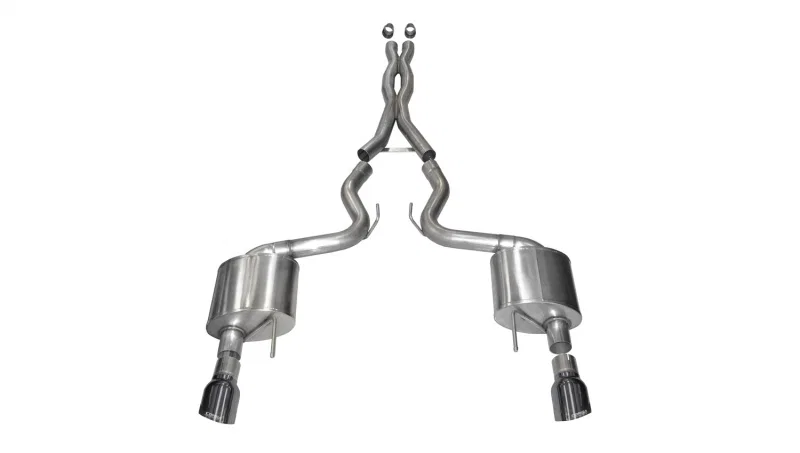 CORSA Performance 14332GNM, 2015-17 Ford Mustang GT Coupe 5.0L 3in Sport Cat-Back Exhaust Dual Rear Exit w/ Gun Metal Tips