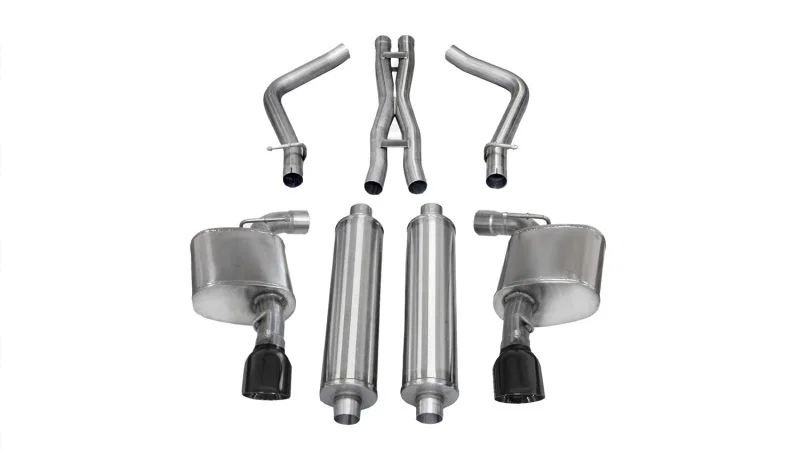 CORSA Performance 14464BLK, 2012-2014 Dodge Charger SRT-8 6.4L V8 Black Xtreme Cat-Back Exhaust
