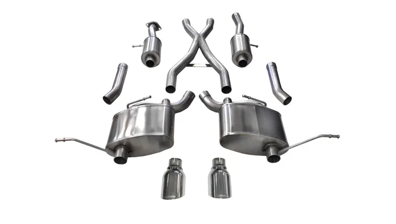 CORSA Performance 14991, 2011-2021 Jeep Grand Cherokee Polished 2.5in Dual Rear Exit Cat-Back Exhaust