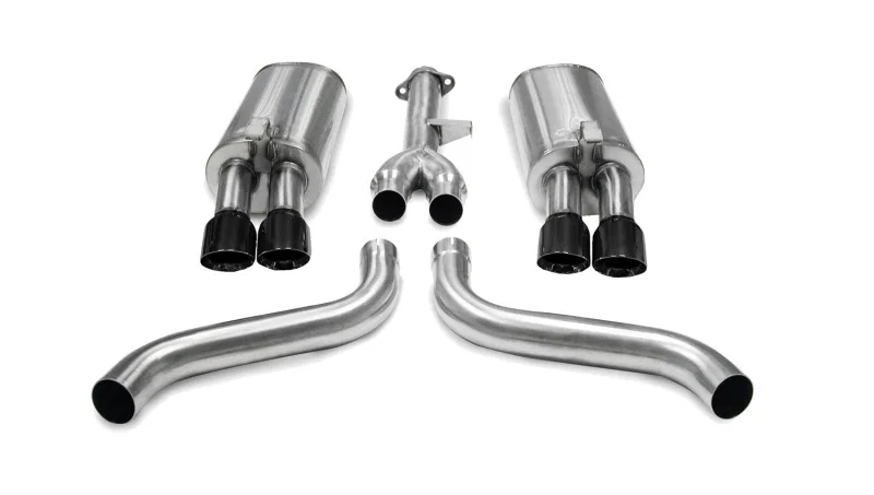 CORSA Performance 14115BLK, 1986-1991 Chevrolet Corvette C4 5.7L V8 L98 Black Sport Cat-Back Exhaust