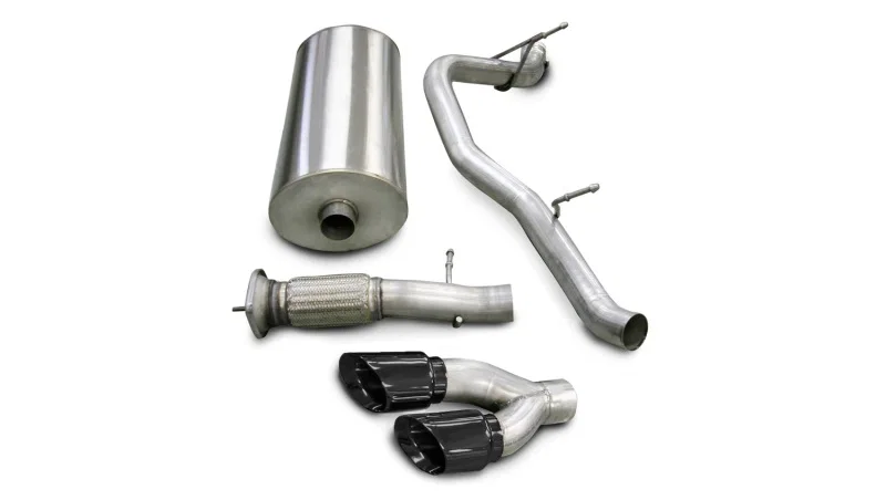 CORSA Performance 14202BLK, 2007-2010 Cadillac Escalade 6.2L V8 Black Sport Cat-Back Exhaust