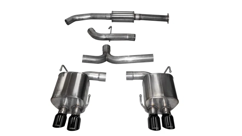 CORSA Performance 14857BLK, 2015-2021 Subaru WRX Cat Back Exhaust Black Quad 3.5in Tips *Sport*