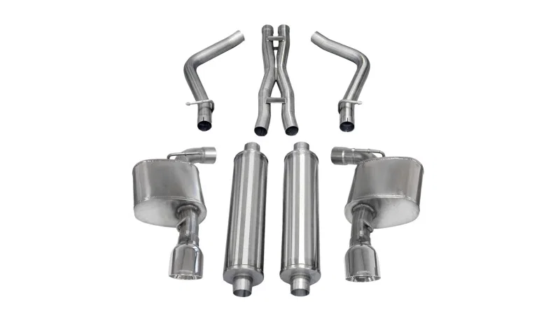 CORSA Performance 14463, 2012-2013 Dodge Charger SRT-8 6.4L V8 Polished Sport Cat-Back Exhaust
