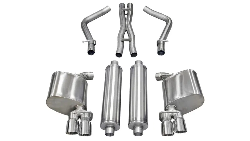 CORSA Performance 14525, 2011-2013 Dodge Charger R/T 5.7L V8 Polished Sport Cat-Back Exhaust