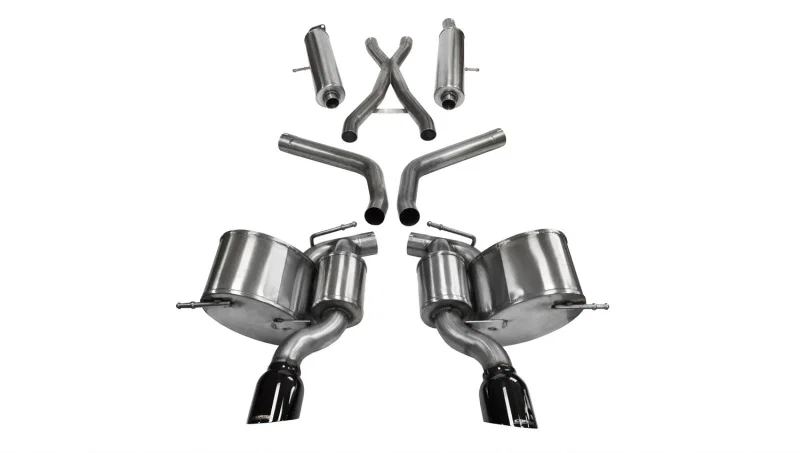 CORSA Performance 14466BLK, 2012-2013 Jeep Grand Cherokee 6.4L V8 Black Sport Cat-Back Exhaust