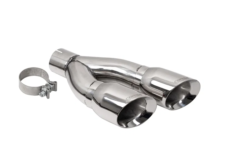 CORSA Performance 14078, 2022-2024 Toyota Tundra 4WD 4in Single Side Dual Outlet Tip Kit - Polished