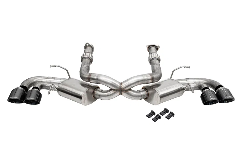 CORSA Performance 21108BLK, 2020-25 Corvette C8 Pro-Series 3.0in Cat-Back 4.5in. Tips - Black PVD