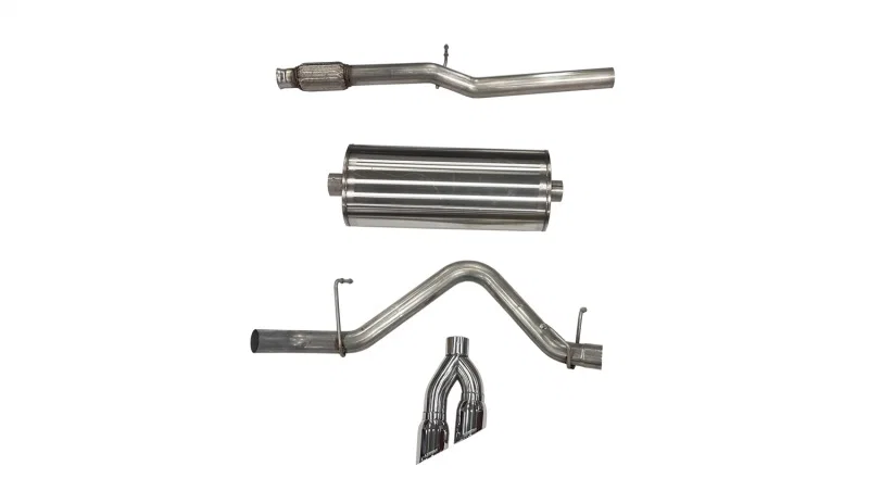 CORSA Performance 21030, 2019-24 Chevy Silverado 5.3L Crew Cab Short Bed Sport Cat-Back Dual Rear Exit w/ Polished Tips