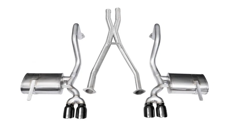 CORSA Performance 14114BLK, 1997-2004 Chevrolet Corvette C5 Z06 5.7L V8 Black Xtreme Cat-Back + XO Exhaust