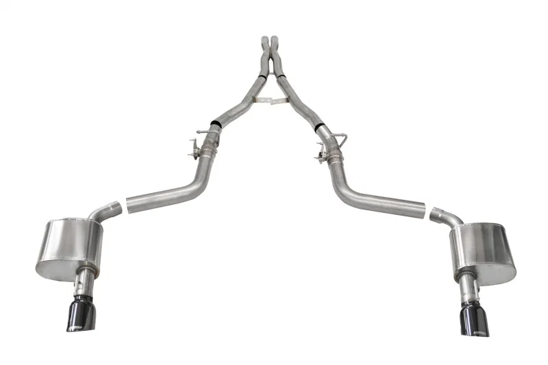 CORSA Performance 21072BLK, 2015-2023 Charger SRT/Hellcat/Redeye 2.75in Valved Catback DRE w/ Single 4.5in Blk PVD Tips