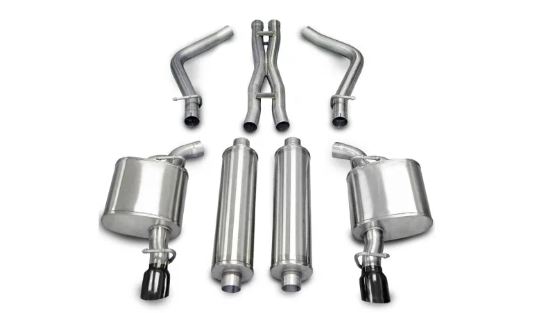 CORSA Performance 14439BLK, 2005-2010 Dodge Charger R/T 5.7L V8 Black Xtreme Cat-Back Exhaust