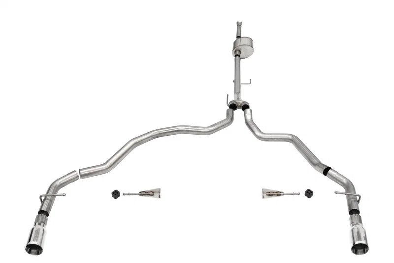 CORSA Performance 21149, 2021-2025 Ford F-150 SuperCab/6.5in Bed 5.0L V8 Xtreme Cat-Back Dual Rear Exit-Polished