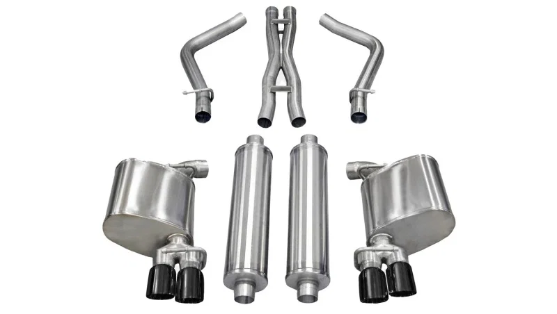 CORSA Performance 14525BLK, 11-14 Dodge Charger R/T 5.7L V8 Black Sport Cat-Back Exhaust