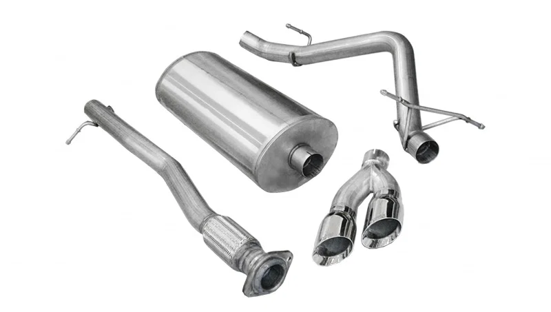 CORSA Performance 14904, 2009-2009 Chevrolet Silverado Crew Cab/Short Bed 1500 4.8L V8 Polished Sport Cat-Back Exhaust for GMC Sierra 1500
