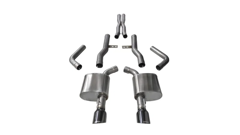 CORSA Performance 14996BLK, 2015-2023 Dodge Charger SRT/Scat Pack/R/T 6.4L Black Xtreme Cat-Back Exhaust