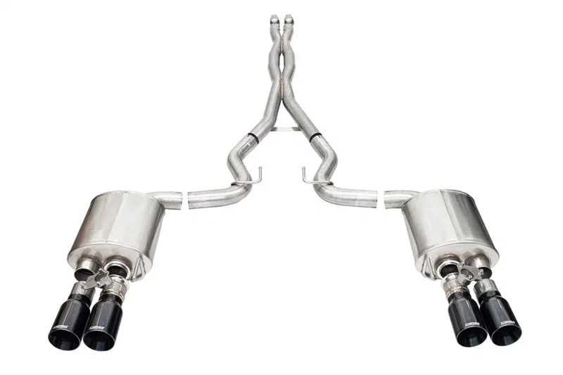 CORSA Performance 21260BLK, 2024-2025 Ford Mustang V8 5.0L 3in Cat-Back Exhaust System w/ Twin 4in Black Straight Tips
