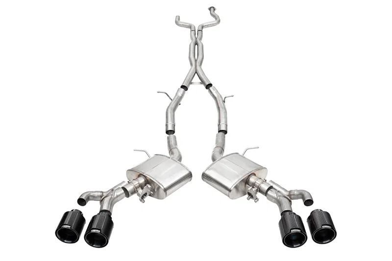 CORSA Performance 21317CFBLK, 22-25 Cadillac CT4 V Blackwing 3in Active Valve Cat-Back - 4.5in Carbon Fiber Black Tip