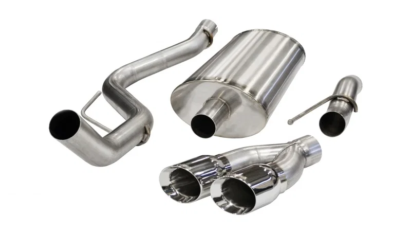 CORSA Performance 14387, 2011-2014 Ford F-150 Raptor 6.2L V8 Polished Sport Cat-Back Exhaust