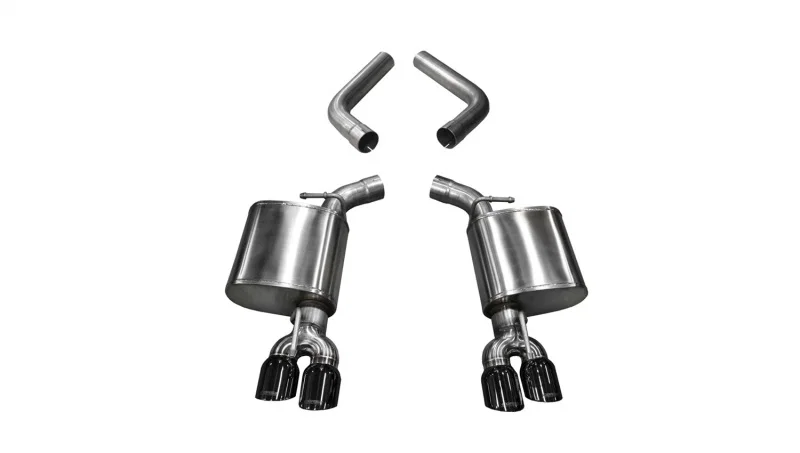 CORSA Performance 21020BLK, 2015-23 Dodge Challenger 6.4L/17-19 Challenger 5.7L Black Sport Axle-Back Exhaust w/3.5in Tips