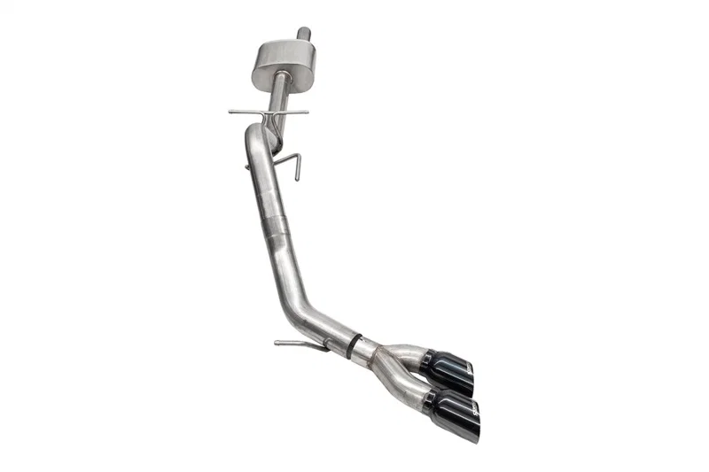 CORSA Performance 21246BLK, 2024-2025 Ford Ranger 3in Cat-Back Exhaust 4in Black PVD Pro-Series Slash Cut Twin Tip