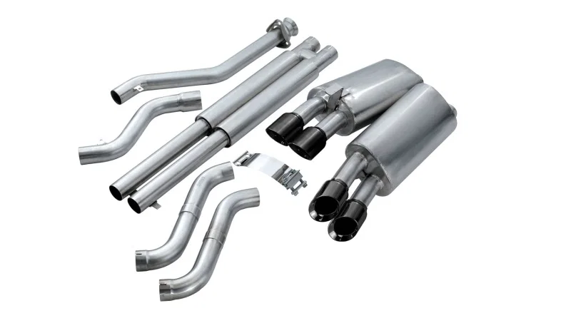 CORSA Performance 14116BLK, 1992-1995 Chevrolet Corvette C4 5.7L V8 LT1 Sport Cat-Back Exhaust w/ Twin 3.5in Black Tips