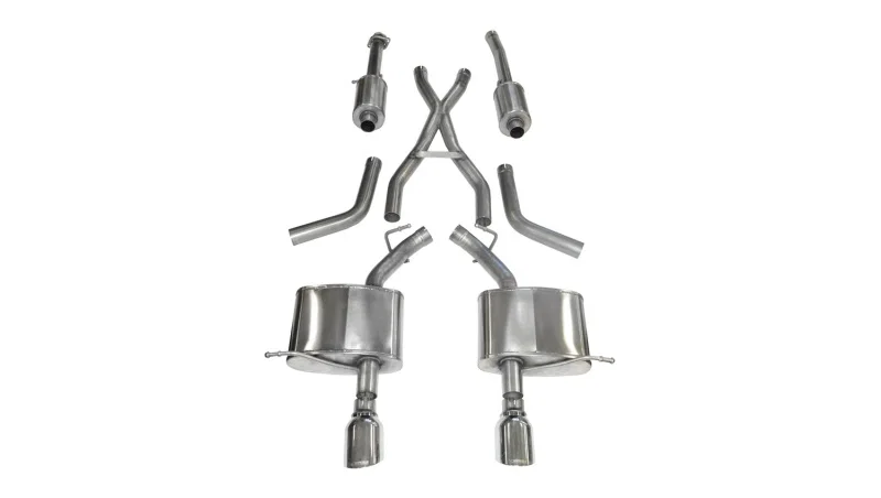 CORSA Performance 14459, 2011-2024 Dodge Durango 5.7L V8 Polished Sport Dual Rear Cat-Back Exhaust
