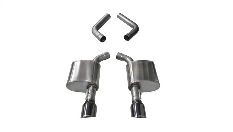 CORSA Performance 21019BLK, 2017-2020 Dodge Charger 6.4L/17-19 Dodge Charger 5.7L Black Sport AxleBack Exhaust w/4.5inTips