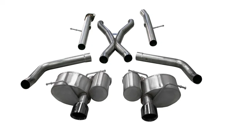 CORSA Performance 21058BLK, 2012-21 Jeep Grand Cherokee SRT 2.75in Dual Rear Xtreme Cat-Back Exhaust - Black PVD TipFinish