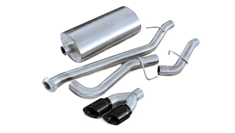 CORSA Performance 14232BLK, 2001-2006 Chevrolet Tahoe 5.3L V8 3in Cat-Back Single Side w Twin 4in Black Pro-Series Tips