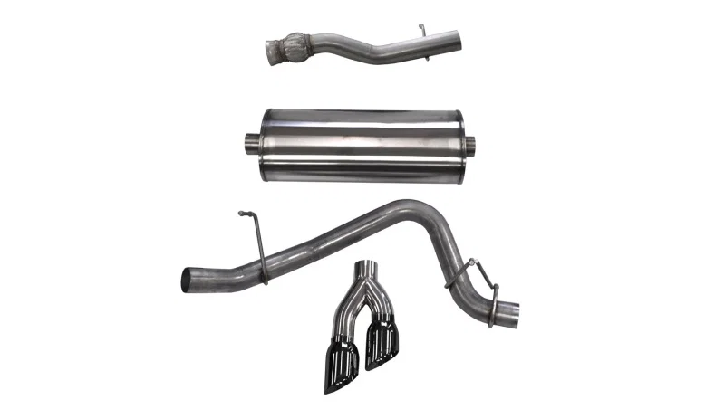 CORSA Performance 14749BLK, 2015-2020 GMC Yukon Denali XL 6.2L V8 3in Cat-Back Single Side Exit Twin 4in Black Tips