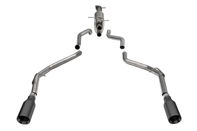 CORSA Performance 21435GNM, 2019+ Ram 1500 5.7L HEMI 3.0in Catback w/ 5.0in Flat Cut Dual Rear Exit Gunmetal Tips