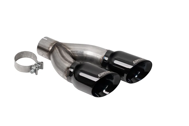 CORSA Performance 14078BLK, 2022-2024 Toyota Tundra 4WD 4in Single Side Dual Outlet Tip Kit - Black PVD