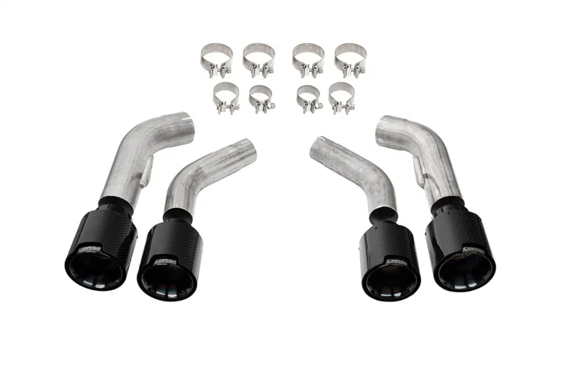 CORSA Performance 21835CFBLK, 2016-2024 Chevrolet Camaro SS / ZL1 Black Carbon Fiber 4.5in Twin Tip Kit