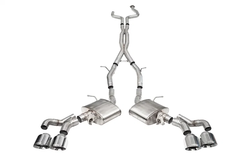 CORSA Performance 21320, 22-25 Cadillac CT5 V Blackwing 3in. Cat-Back w/ Active Exhaust - Dbl X-Pipe - Twin 4.5in. Tips