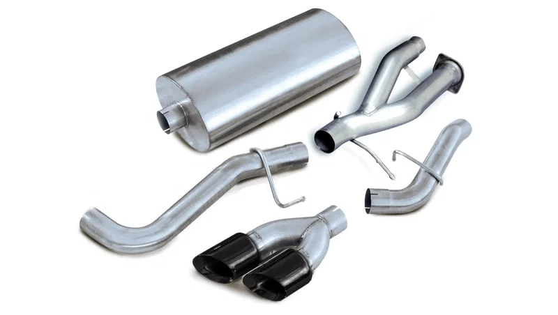 CORSA Performance 14222BLK, 2002-2006 Cadillac Escalade 6.0L V8 3in Cat-Back Single Side w Twin 4in Black Pro-Series Tips