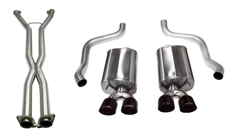 CORSA Performance 14108CBBLK, 2009-2013 Chevrolet Corvette C6 6.2L V8 LS3 Manual Black Sport 3in Cat-Back