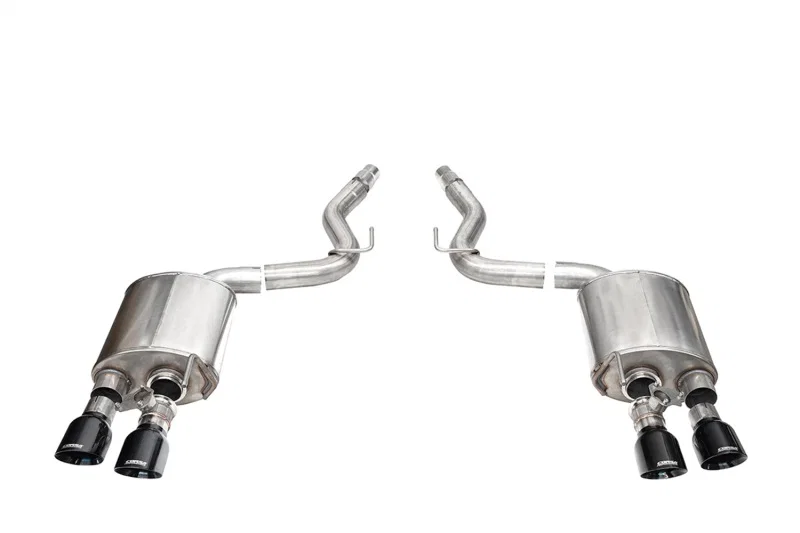 CORSA Performance 21267BLK, 24+ Ford Mustang Dark Horse 5.0L 3in Dual Rear Axle-Back w/Twin 4.5in Black PVD Slash Tips
