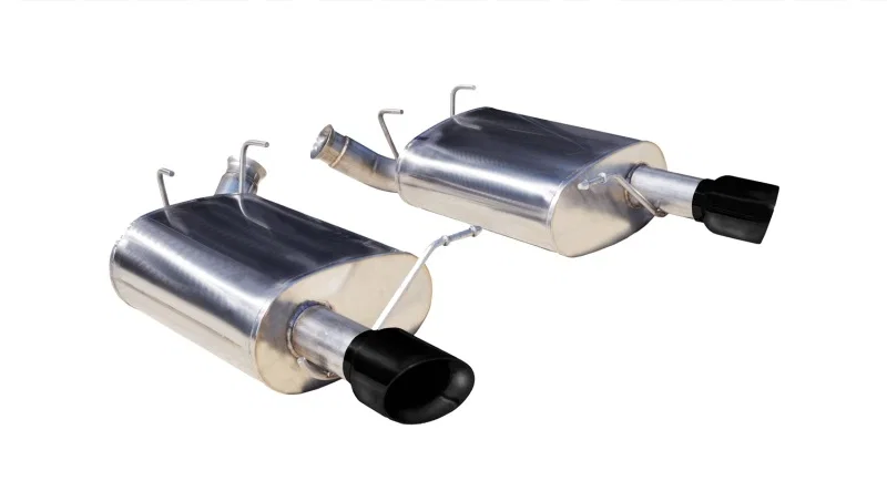 CORSA Performance 14319BLK, 2011-2014 Ford Mustang 3.7L V6 Black Sport Axle-Back Dual Rear Exhaust