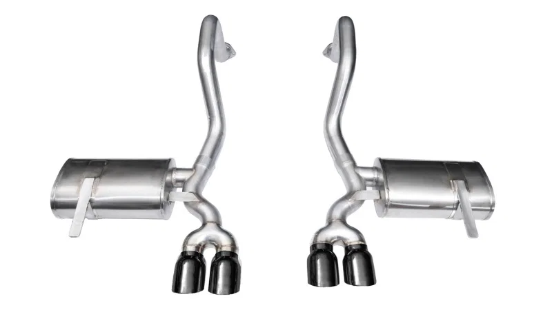 CORSA Performance 14132BLK, 1997-2004 Chevrolet Corvette C5 Z06 5.7L V8 Xtreme Axle-Back Exhaust w/ Black Tips