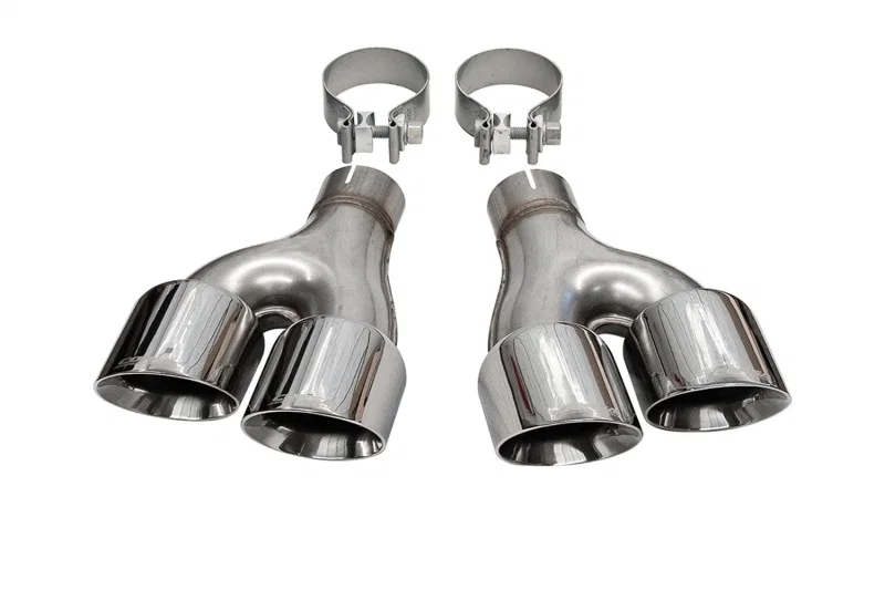 CORSA Performance 14068, 2011-2021 Jeep Grand Cherokee Twin 2.5in Inlet / 4in Outlet Polished Pro-Series Tip Kit