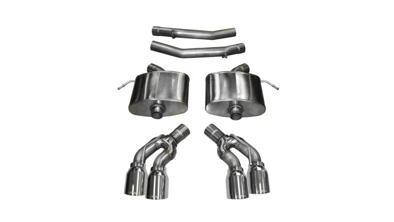 CORSA Performance 14357, 2016-2019 Cadillac CTS V Sedan 6.2L V8 2.75in Polished Sport Axle-Back Exhaust