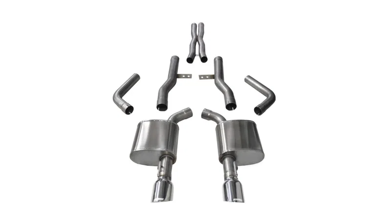 CORSA Performance 14996, 2015-2023 Dodge Charger SRT/Scat Pack/R/T 6.4L Polished Xtreme Cat-Back Exhaust