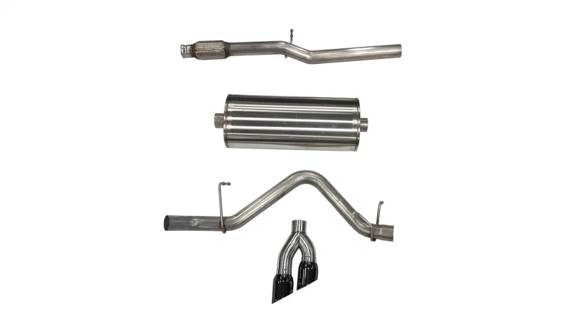 CORSA Performance 21030BLK, 19-24 Chevy Silverado 1500 5.3L Crew Cab Short Bed Sport Cat-Back Dual Rear Exit w/ Black Tips