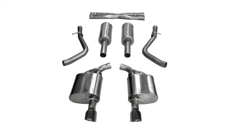 CORSA Performance 21004BLK, 2017-2020 Dodge Charger 5.7L V8 Xtreme Cat-Back Dual Rear Exit w/4.5in Black Tips